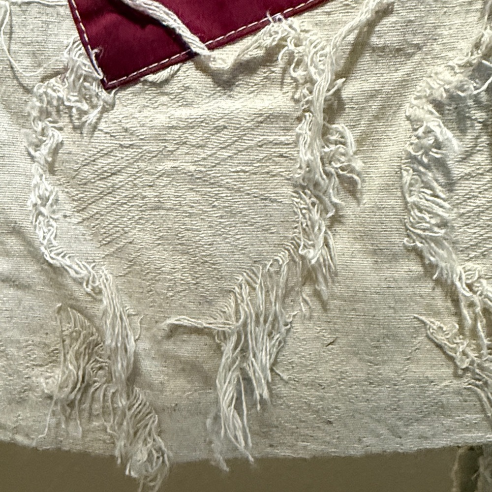 Pol Boho Textured Distressed Patchwork Button Dow… - image 6